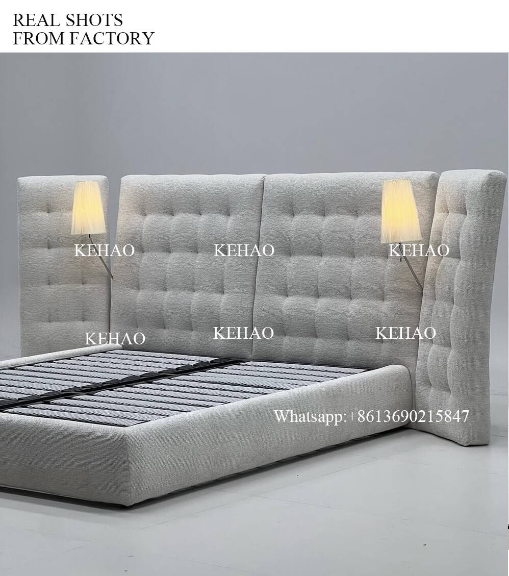 Modern Luxury Leather Queen Beds Upholstery Fabric Double king Size Luxury Bed