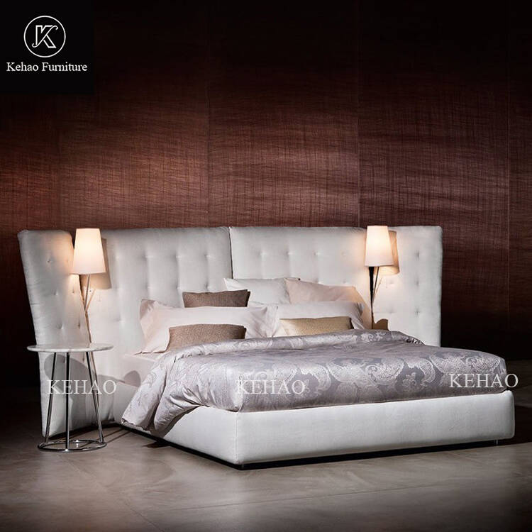 Modern Luxury Leather Queen Beds Upholstery Fabric Double king Size Luxury Bed